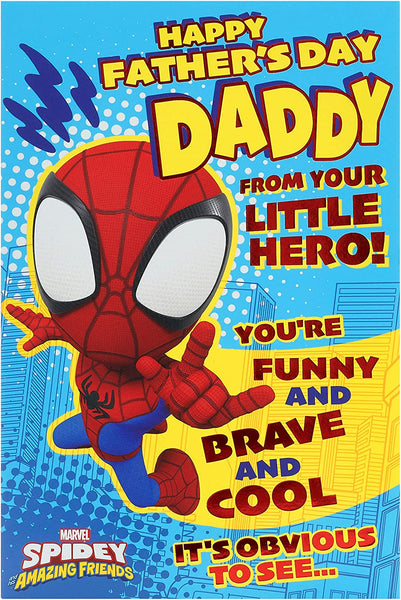 Marvel Spiderman Dad Fathers Day Card from Son