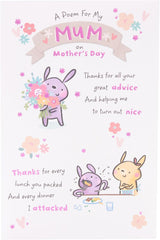 UK Greetings Mother's Day Card for Mum - Cute Poem Design