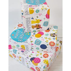 Birthday Pets Wrapping Paper 2 Sheets & 2 Tags