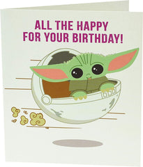 All The Happy Star Wars Baby Yoda Birthday Card