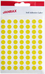 Pack of 560 Yellow 8mm Round Labels - Stickers