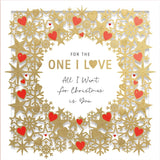 One I Love All I Want Is You 3D Cut Out Luxury Christmas Card Xmas Greeting Cards 750734