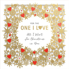 One I Love All I Want Is You 3D Cut Out Luxury Christmas Card Xmas Greeting Cards 750734