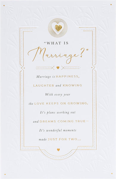 Wedding Card for Him/Her/Friend - Poetic Design