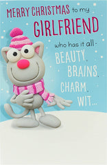 Girlfriend Christmas Card - Funny Christmas Card for Girlfriend - Humorous Christmas Card for Girlfriend