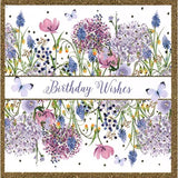 Pretty Ditsy Floral Band Happy Birthday Card
