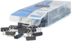 Rapesco 19mm Coloured Foldback Clips - Black (Pack 80)
