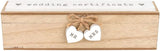 Love Story Wooden Wedding Day Marriage Certificate Holder Box with Hearts