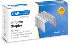 Rapesco 24/6mm (22/6) Galvanised Staples (Pack 5000)