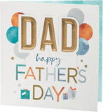 UK Greetings Father's Day Card for Dad - Balloons & Gifts Design