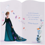 You're 5 Disney Frozen Princess Elsa Adventure Ahead Birthday Card with Badge