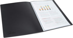 Rapesco Germ-Savvy™ Antibacterial A4 Flexible Slim Display Book 20 Pocket - Black (Pack 2)
