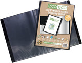 A4 Black 60-Pocket Presentation Display Book – 50% Recycled, Eco-Friendly & Durable