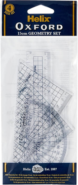 15cm Drafting Set | Compact Ruler, Set Square & Protractor for School & Technical Drawing
