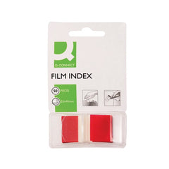 Q Connect 1-inch Page Marker - Red (Pack of 50)