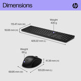 HP 650 Programmable Wireless Keyboard & Mouse Set | 20+ customisable keys and mouse sensitivity | 20+ months battery | Multi-surface use | 60% recycled materials | 4 batteries and nano dongle | Black