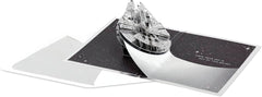 3D and Pop-Up Star Wars Millennium Falcon Space Themed Silver Birthday Card
