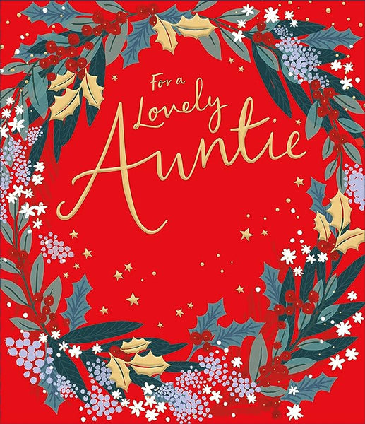 Christmas Wreath-Auntie Christmas Card