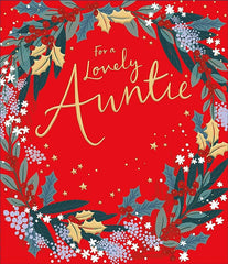 Christmas Wreath-Auntie Christmas Card
