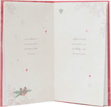 Champagne and Presents Design Traditional Christmas Card with Lovely Verse