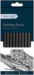 Tallon Sketching Pencils – Pack of 12 Graphite Drawing Pencils (Assorted Colours)