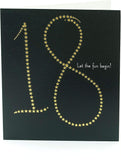 Elegant 18th Birthday Card – Gold Foil Stars Design – Milestone Celebration