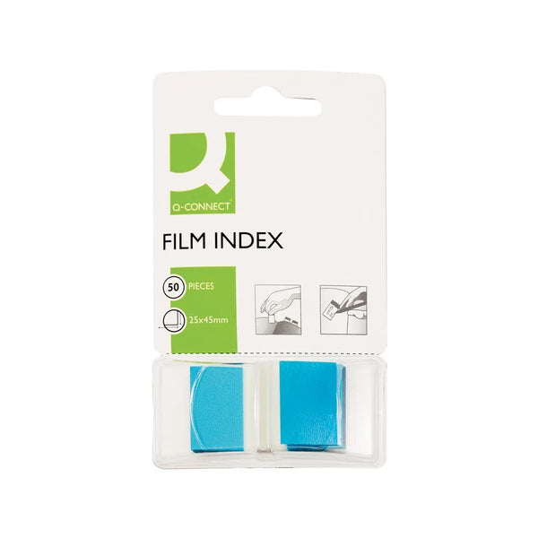 Q Connect 1-inch Page Marker - Blue (Pack of 50)