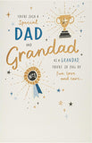 UK Greetings Father's Day Card for Dad/Grandad - Blue & Gold Design