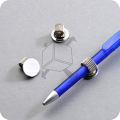 3 x Self Adhesive Metal Pen Holder Silver