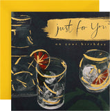 General Birthday Card from Hallmark - Illustrated Drinks Design