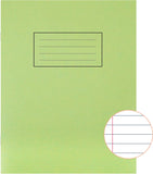 Silvine Exercise Book Ruled 229x178mm Green