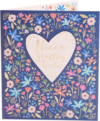 UK Greetings Birthday Card for Niece - Bright Floral Design