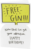 Funny Gin Birthday Card