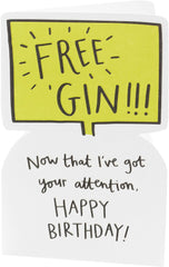 Funny Gin Birthday Card