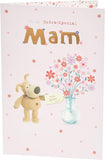 Boofle Birthday Card For Mam With Envelope - Lovely Design And Vase Of Flowers, 737936-0-1, Multi