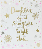 Daughter Christmas Greeting Card Embellished Special Xmas Cards