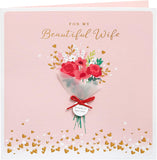 Wife Valentines Day Card With Envelope - Beautiful Design