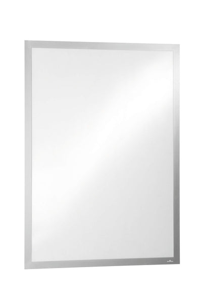 Durable DURAFRAME POSTER UV-Resistant Self-Adhesive Sign & Document Holder with Magnetic Frame A1 Silver - 505523