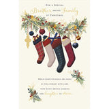 Stockings Brother & Family Christmas Card