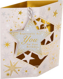 Hallmark Birthday Card - 3D Design with Hanging Star Attachment