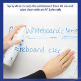 AF Whiteboard Eraser Cleaner Spray Solution Fluid for White board surface cleaning Ideal for Schools, Offices, Classrooms labs