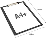 Rapesco Standard Clipboard, A4+, Black (Pack 10)