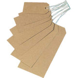 82 x 41mm Brown Strung Tags (Pack of 400)
