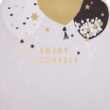Hallmark Birthday Card - Die-Cut Metallic Balloons Design