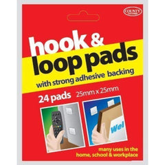 2 x Hook and Loop Pads with Strong Adhesive Backing