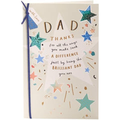 Multiple Stars Design Dad Birthday Card