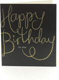 Golden Stars Happy Birthday To You Greeting Card