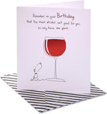 Funny Wine Design Friend Birthday Card