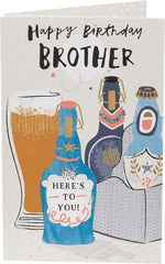 Happy Birthday Beers Brother Birthday Card