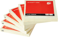 5 Star Office Re-Move Notes Repositionable Pad of 100 Sheets 76 x 76mm Yellow (Pack 12)